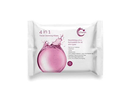 (25's x 12) CHERISH 4in1 FACIAL CLEANSING WIPES (CHF4)