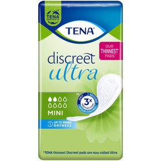 (20's x 6) TENA DISCREET - INCONTINENCE  MINI PADS