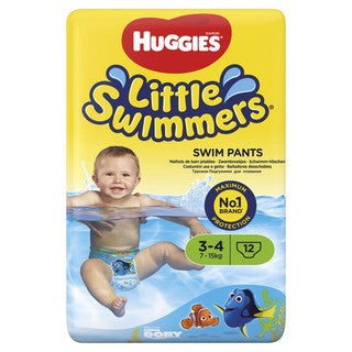 (12pk x 3) HUGGIES LITTLE SWIMMERS - SWIM NAPPIES SIZE 3-4