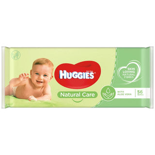 (56's x 10) HUGGIES BABY WIPES NATURAL CARE^