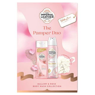 (2pk+GIFT x 6) IMPERIAL LEATHER WASH GIFT - PAMPER DUO (wsl)