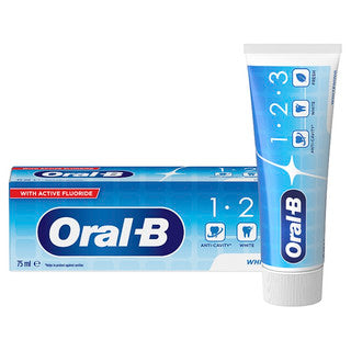 (75ml x 12) ORAL B 123 TOOTHPASTE - WHITENING (wsl)